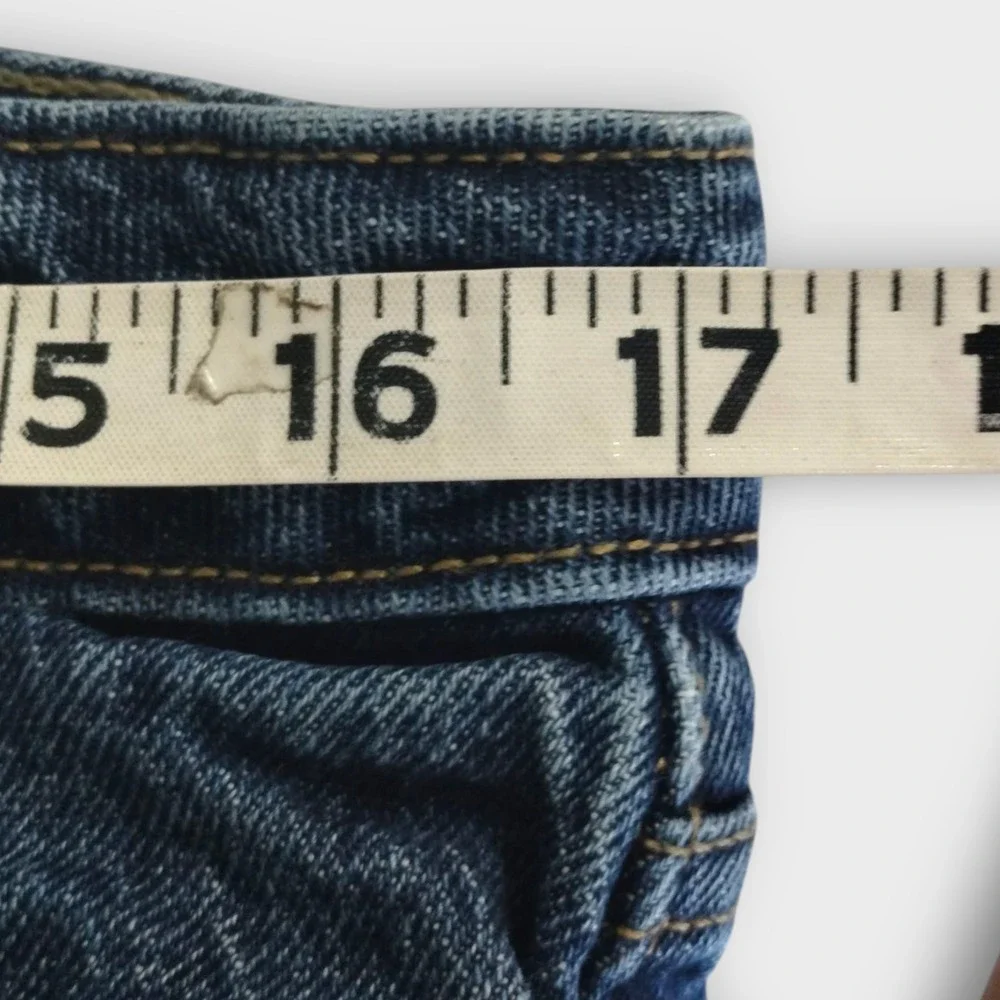 Old Navy Wide Leg Jeans Womens Sz 12 Extra High Rise Sky Hi Denim Blue Classic - Picture 8 of 9